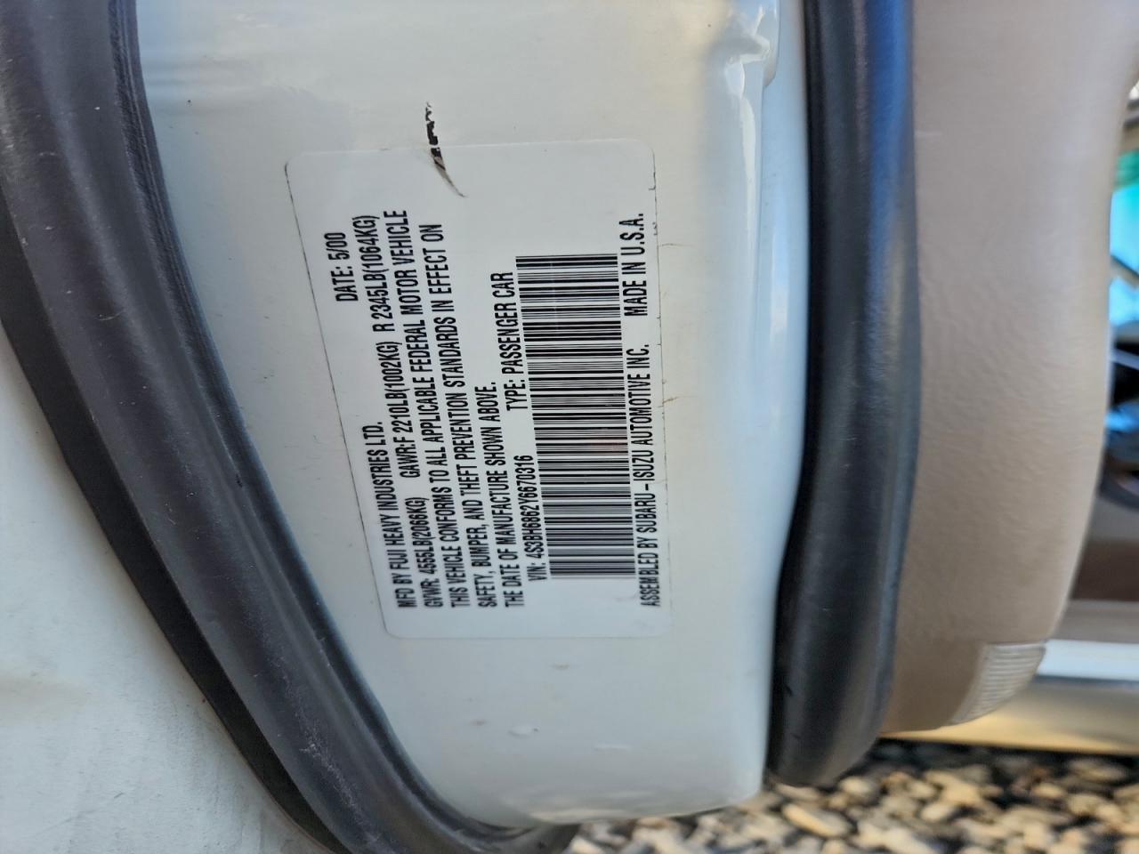 2000 SUBARU LEGACY OUTBACK LIMITED photo 12