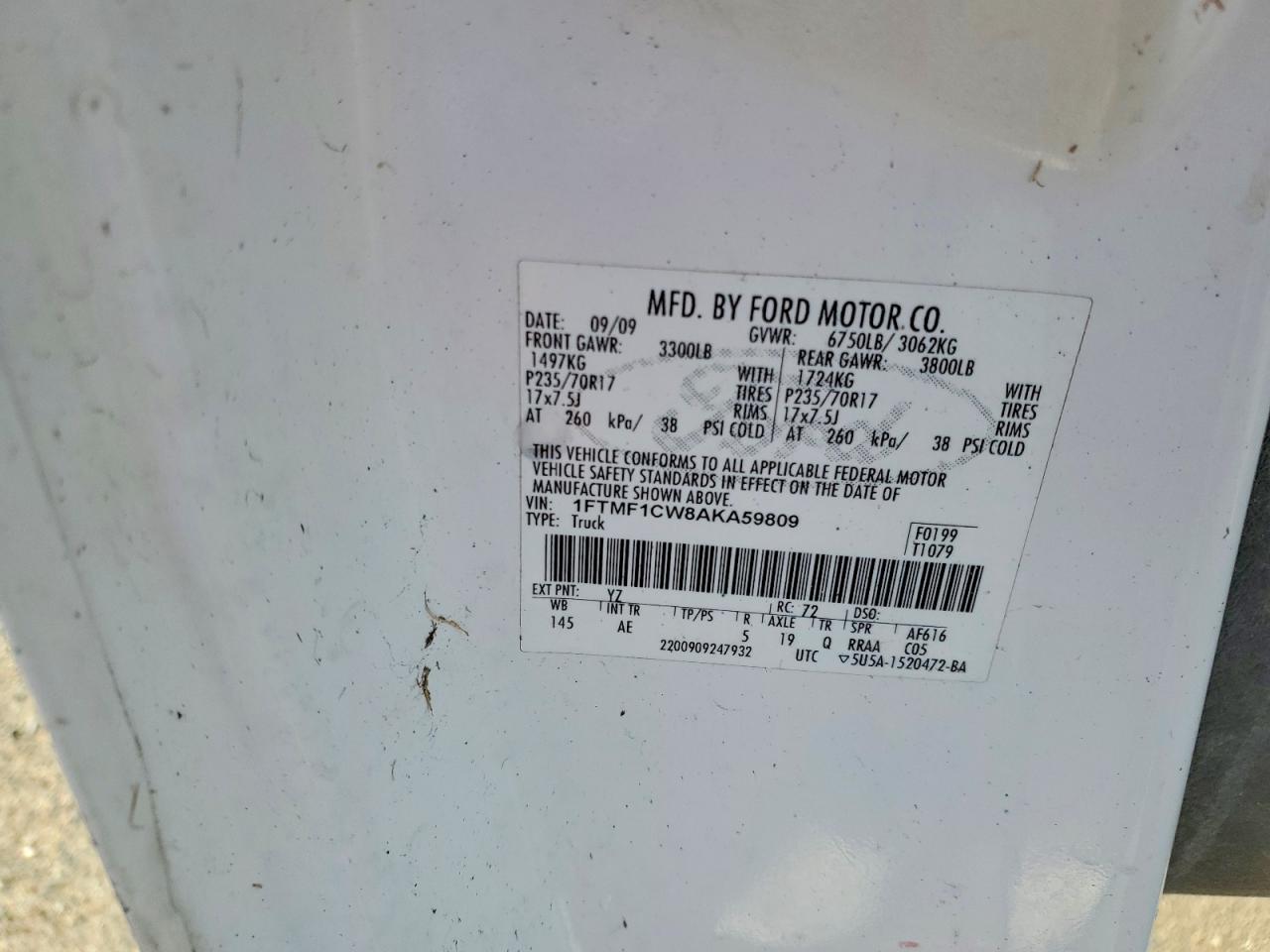 2010 FORD F150 photo 12