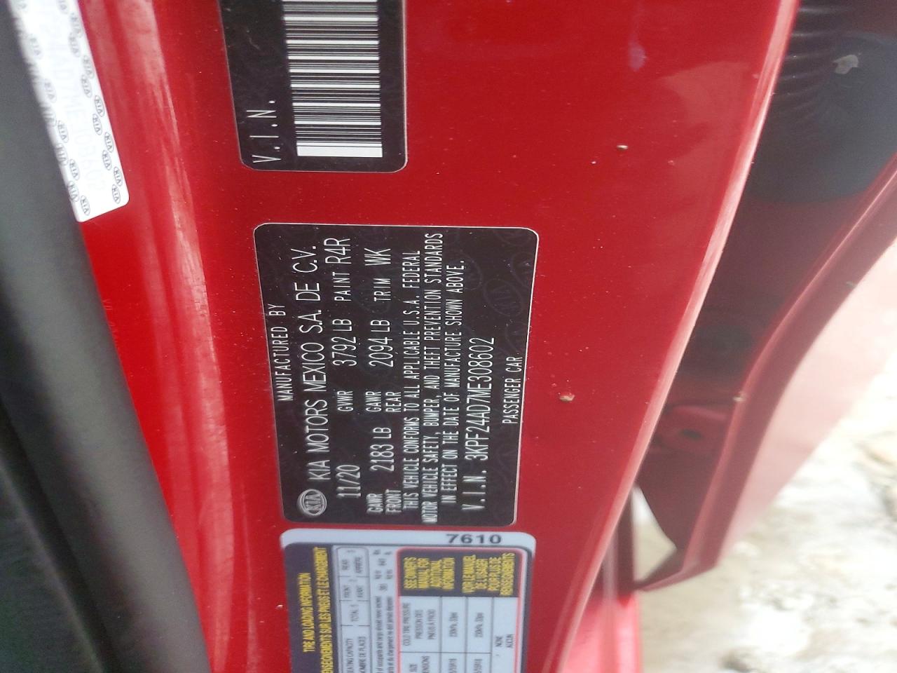 2021 KIA FORTE FE photo 13