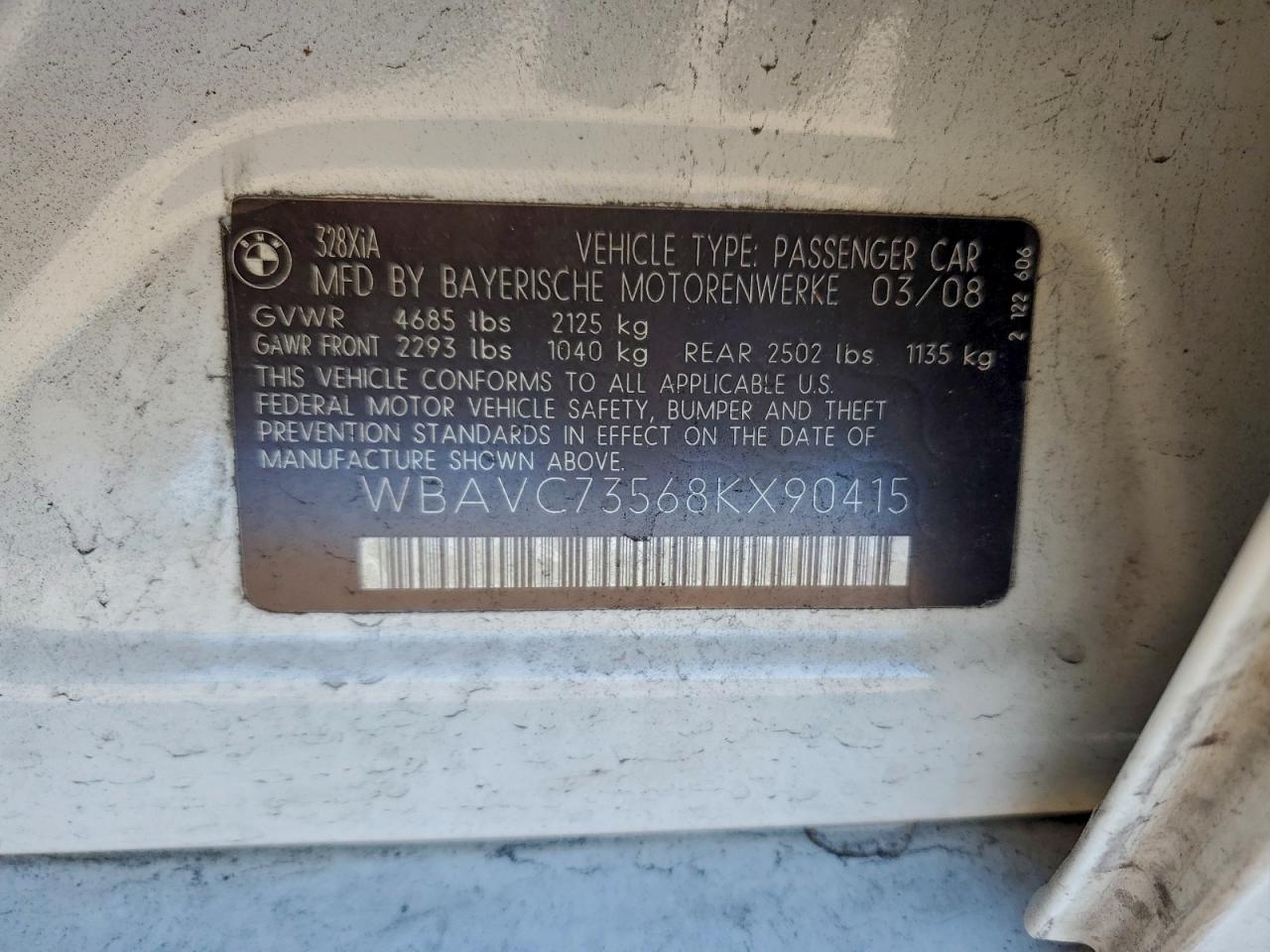 2008 BMW 328 XI SULEV photo 12