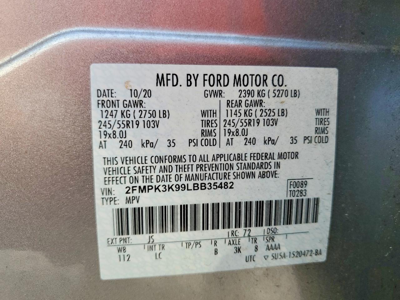 2020 FORD EDGE TITANIUM photo 13