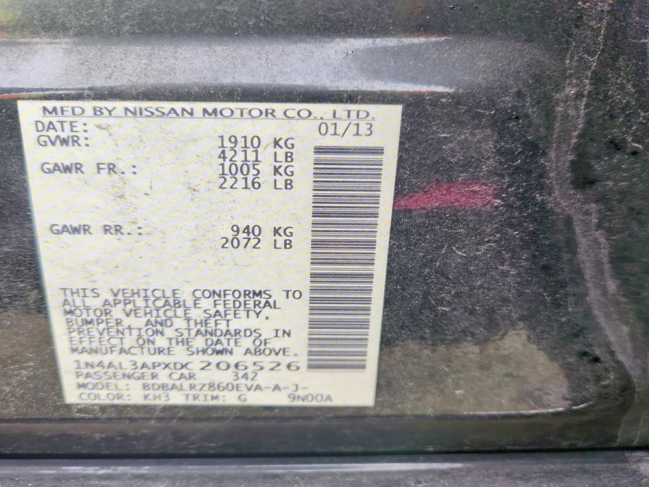 2013 NISSAN ALTIMA 2.5 photo 12