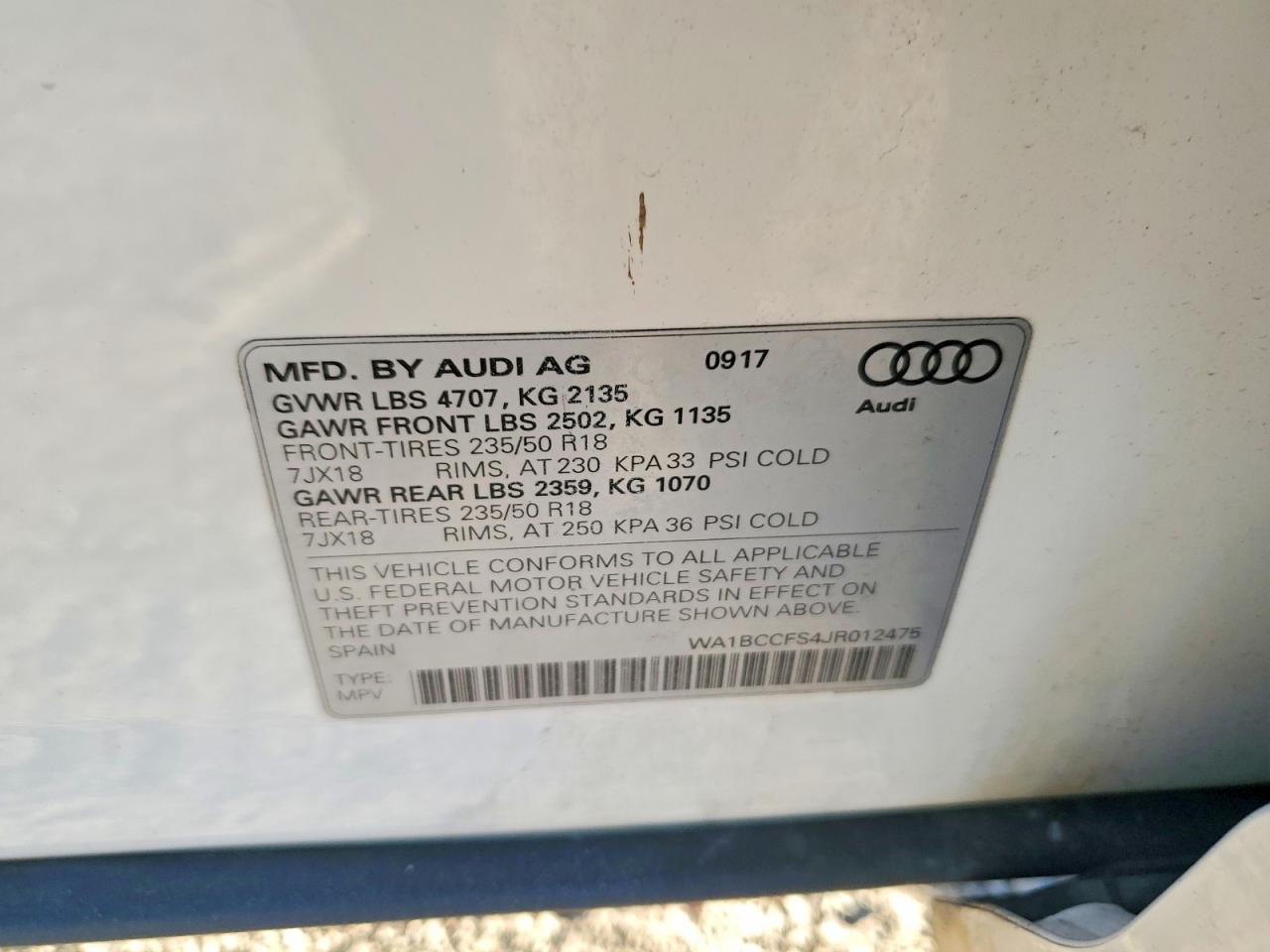 2018 AUDI Q3 PREMIUM photo 12
