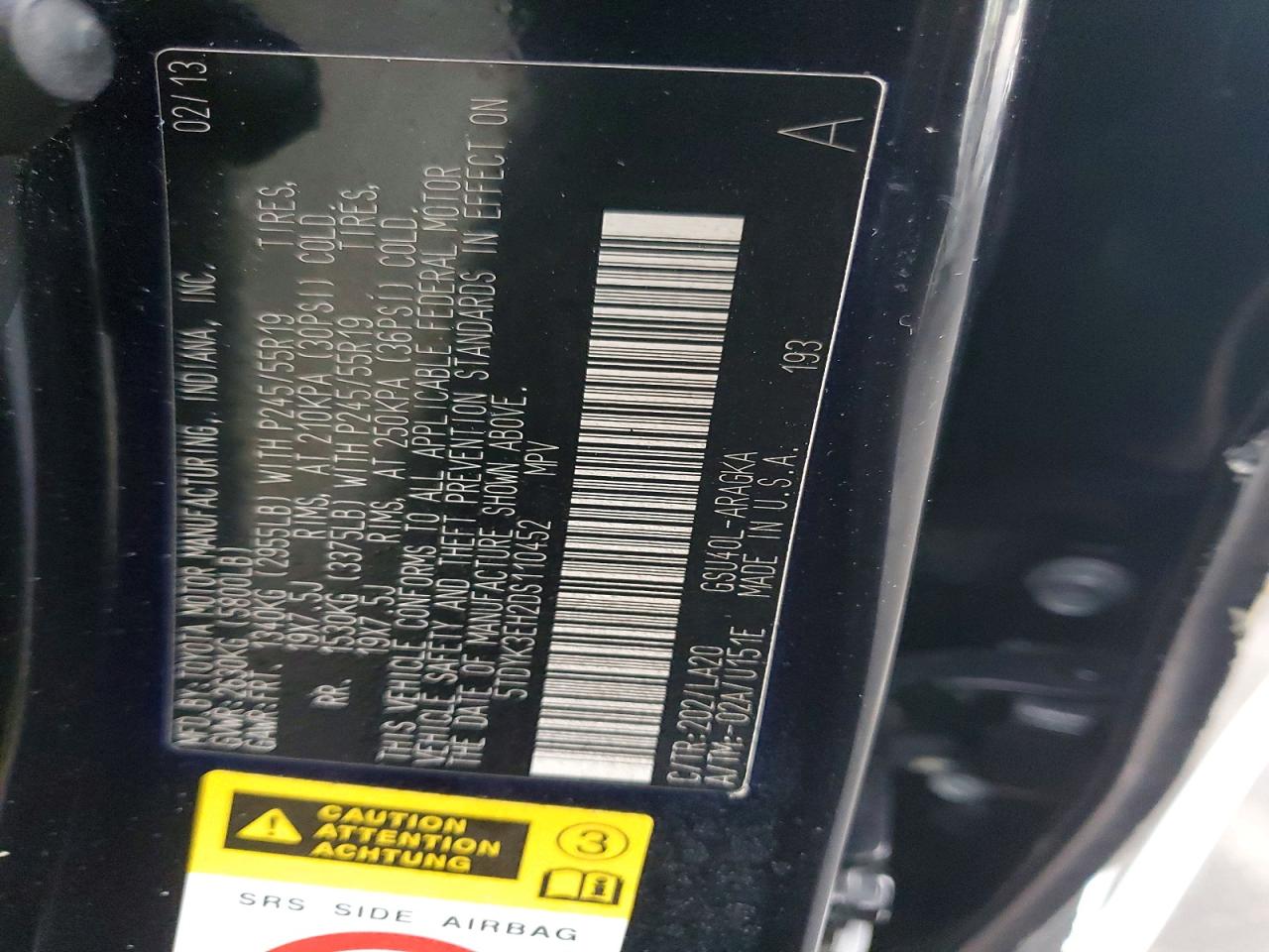2013 TOYOTA HIGHLANDER LIMITED photo 14