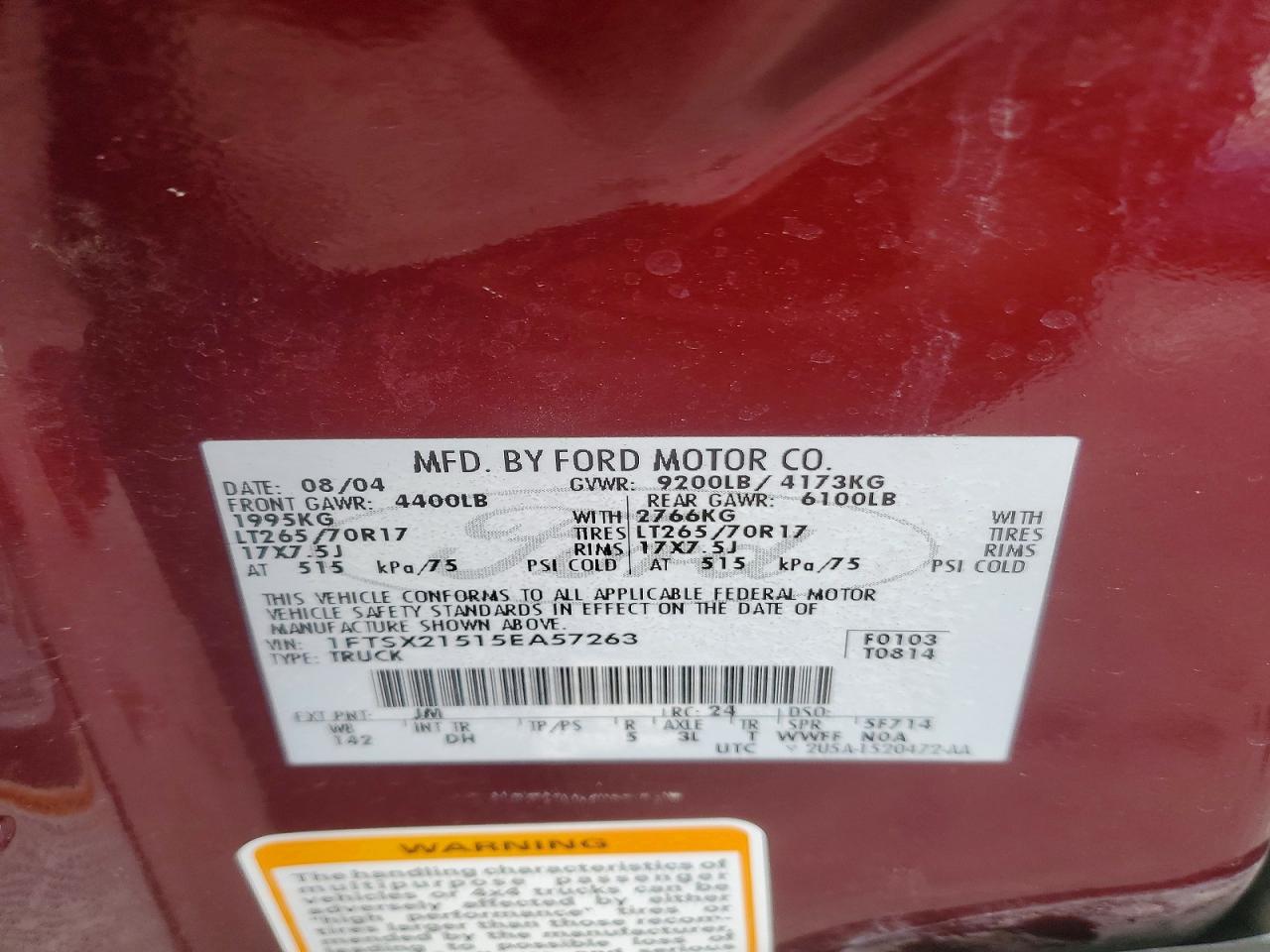 2005 FORD F250 SUPER DUTY photo 12