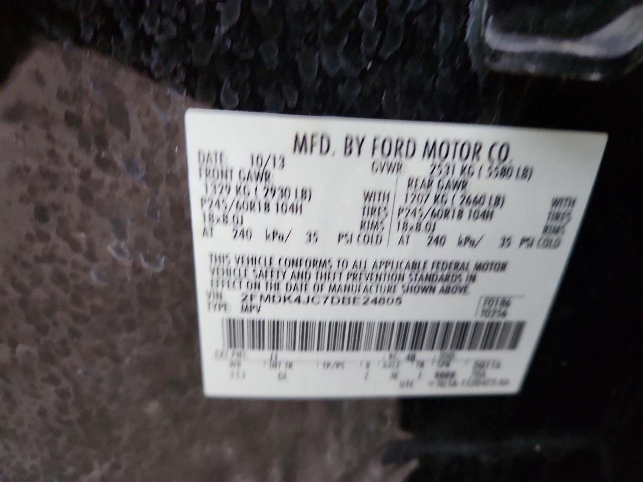 2013 FORD EDGE SEL photo 25