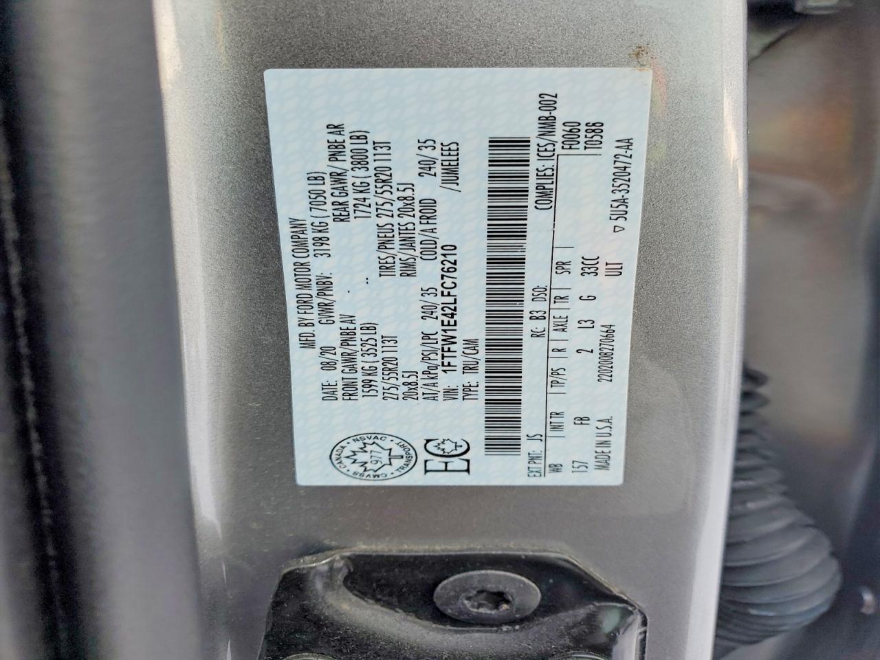 2020 FORD F150 SUPERCREW photo 25