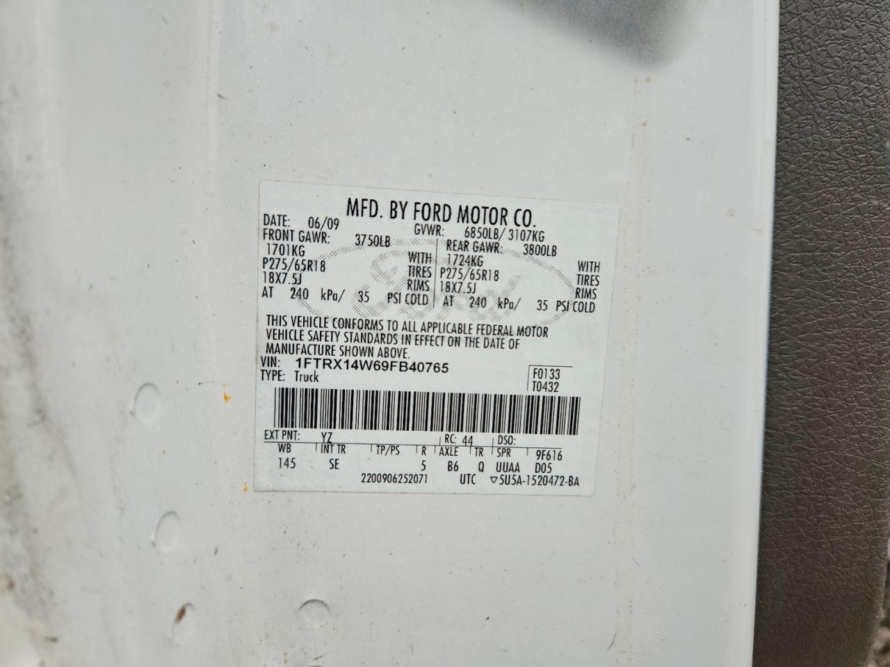 2009 FORD F150 SUPER CAB photo 12