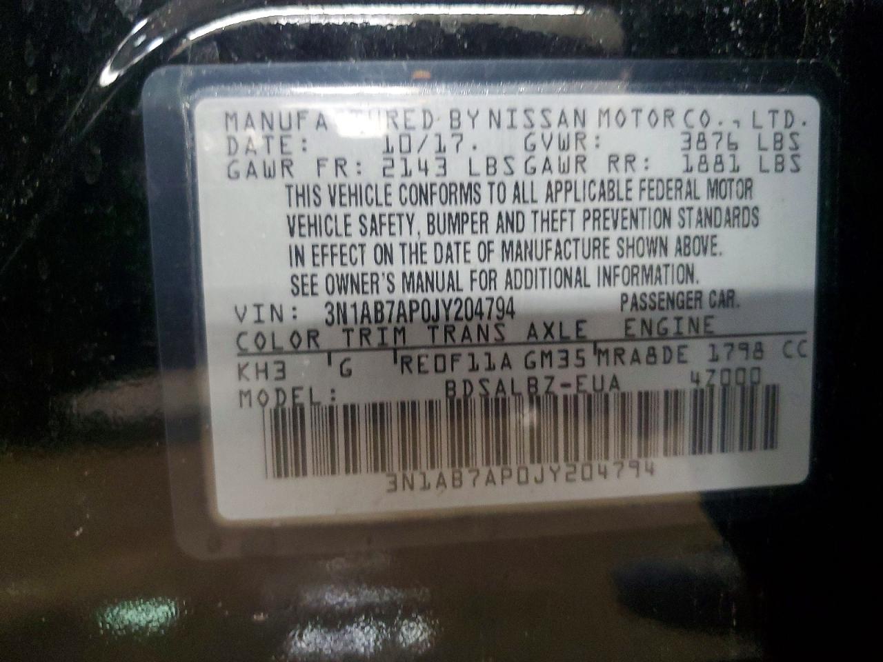 2018 NISSAN SENTRA S photo 13