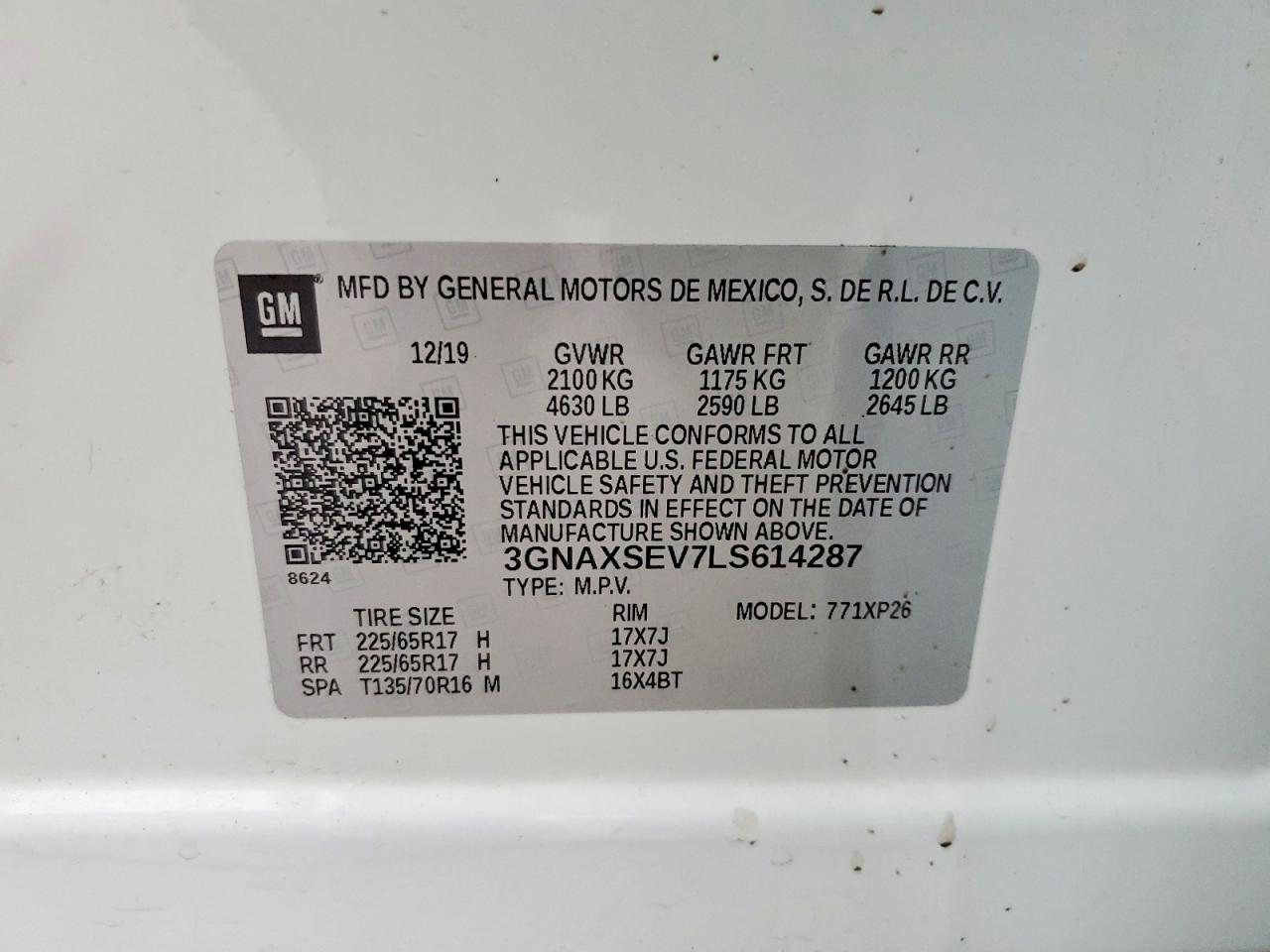 2020 CHEVROLET EQUINOX LS photo 14
