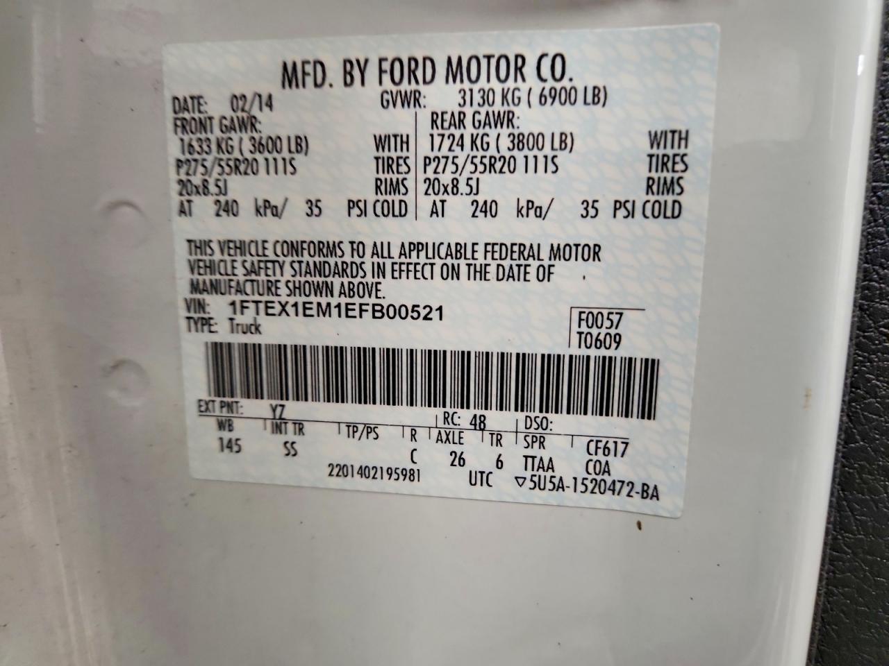 2014 FORD F150 SUPER CAB photo 12