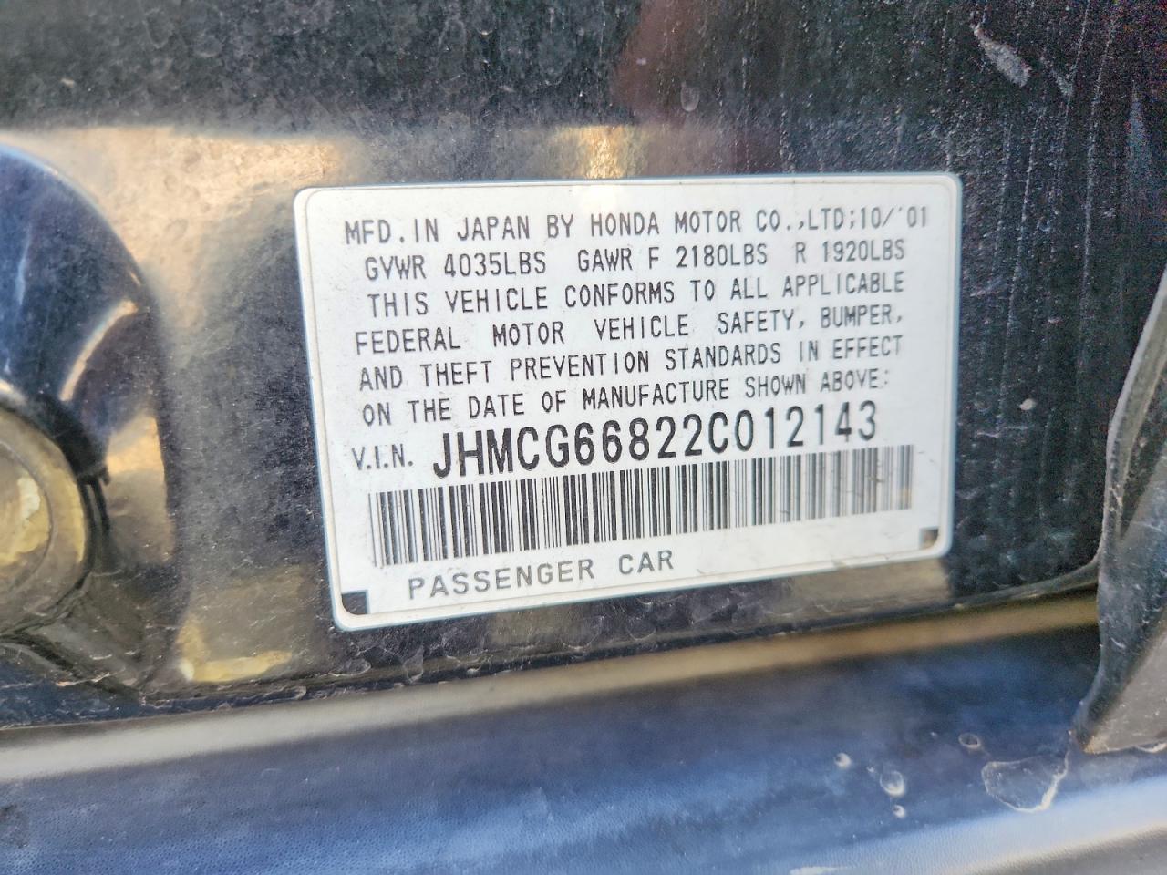 2002 HONDA ACCORD EX photo 23