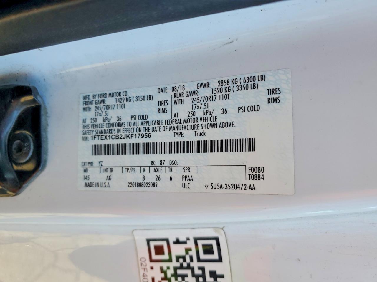 2018 FORD F150 SUPER CAB photo 12
