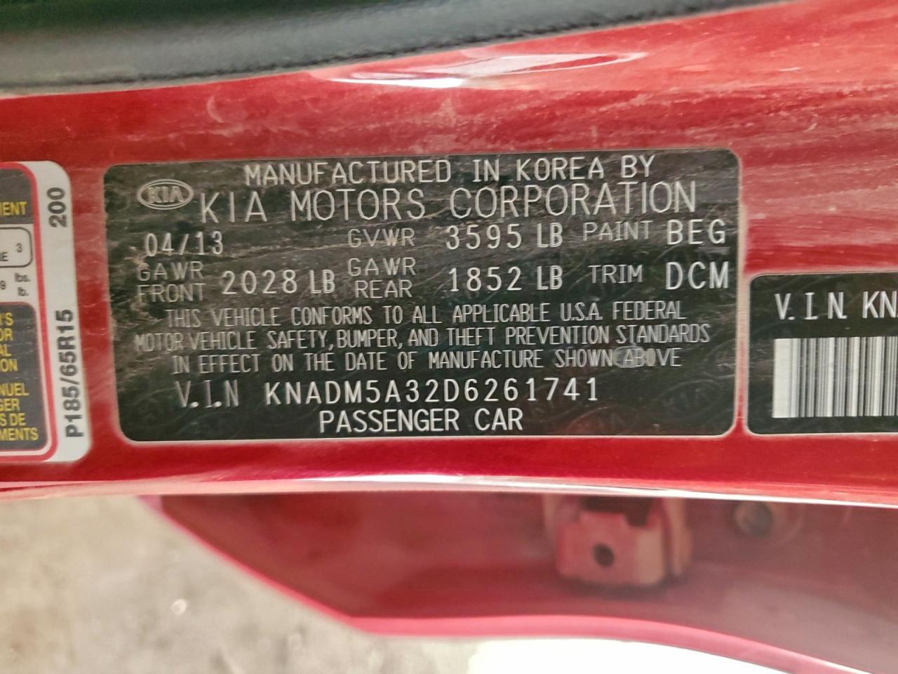 2013 KIA RIO LX photo 12