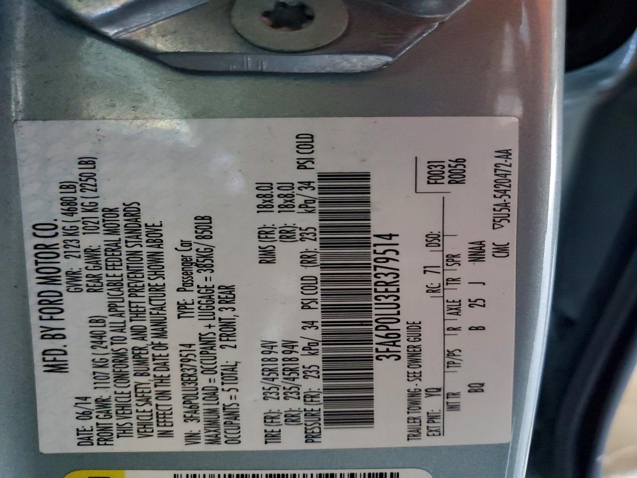 2014 FORD FUSION SE HYBRID photo 12