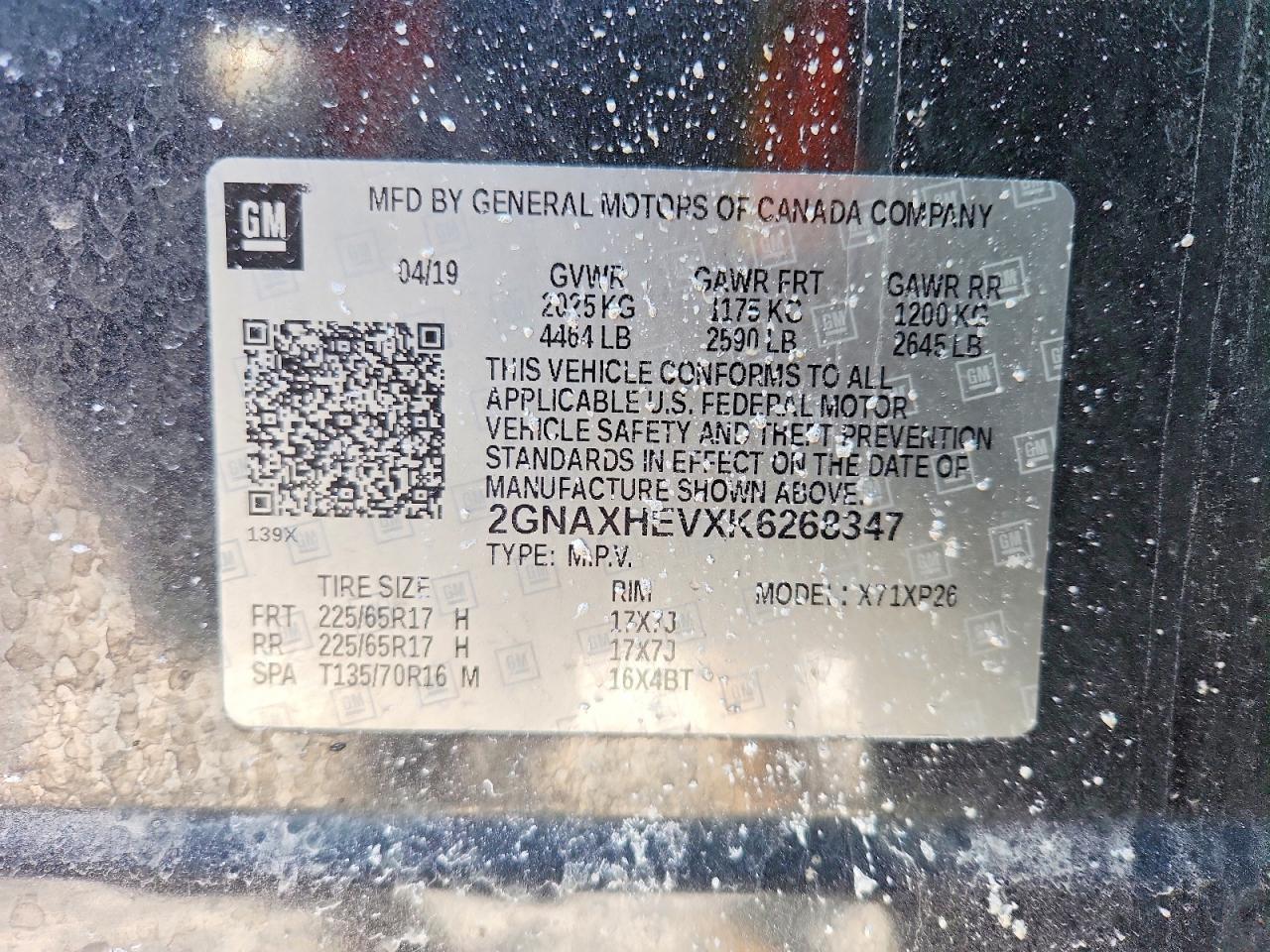 2019 CHEVROLET EQUINOX LS photo 14