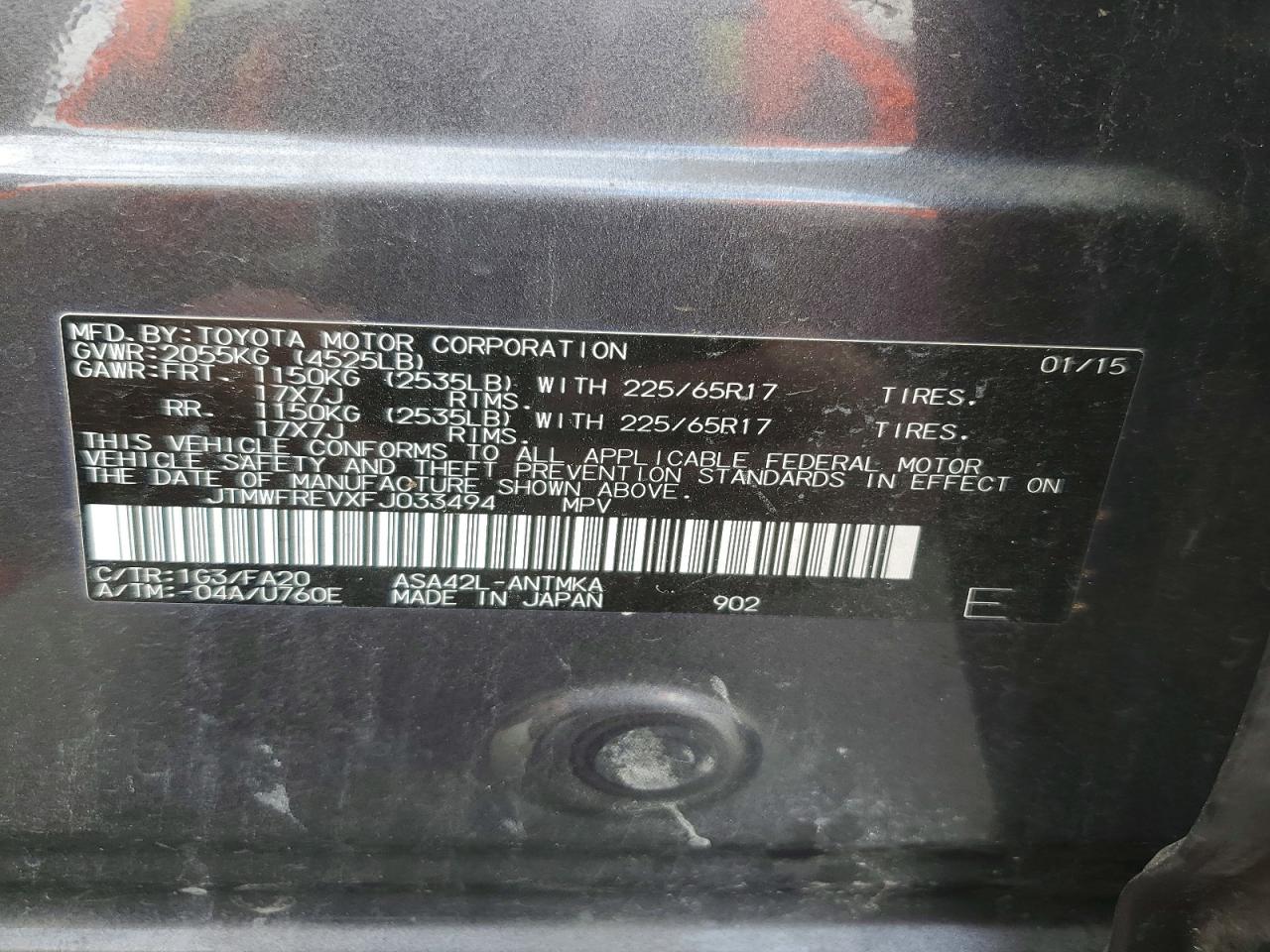 2015 TOYOTA RAV4 XLE photo 14