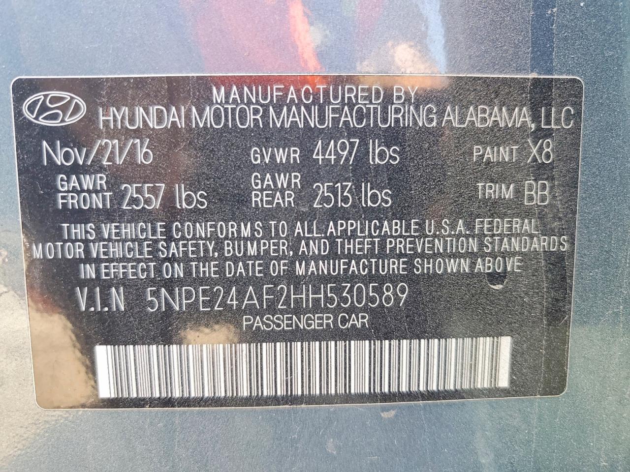 2017 HYUNDAI SONATA SE photo 34