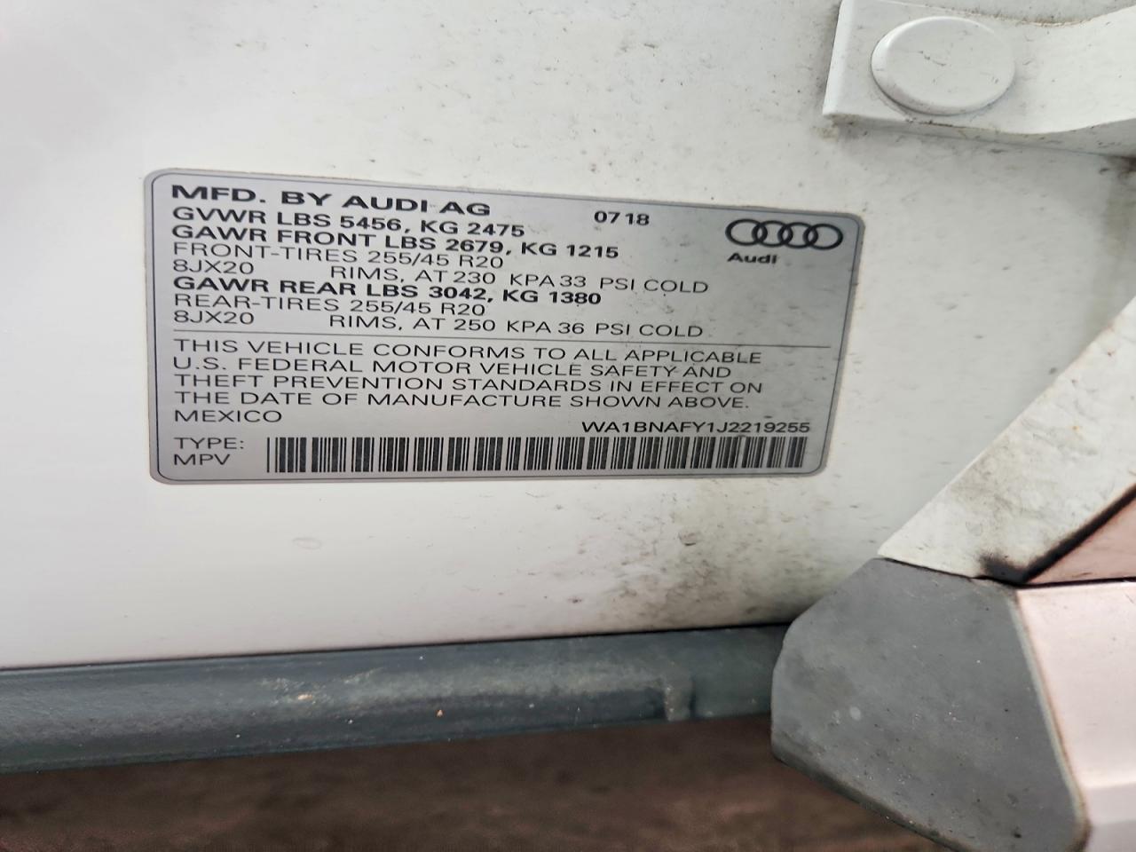 2018 AUDI Q5 PREMIUM PLUS photo 13