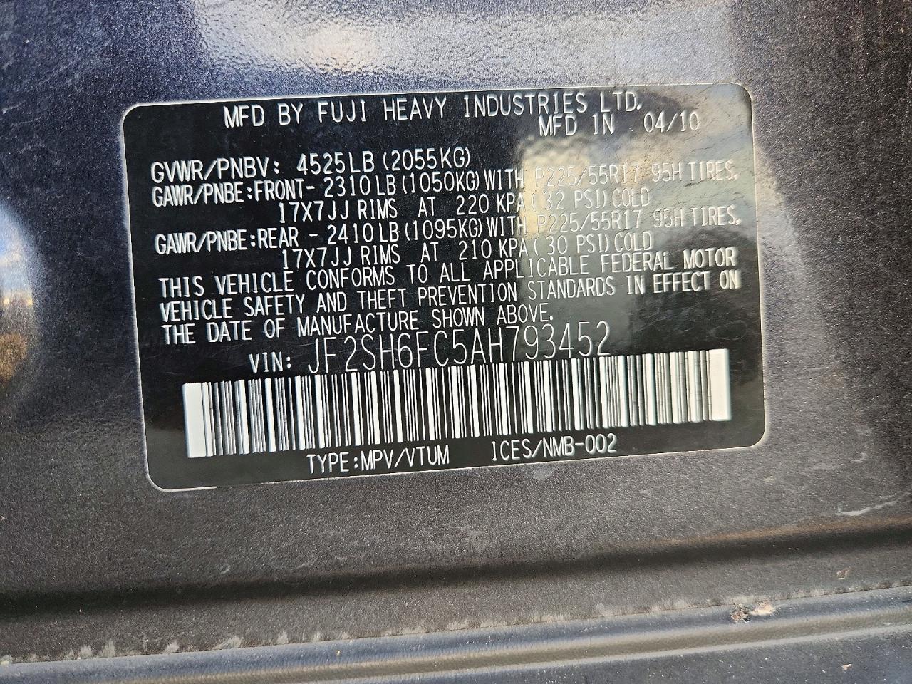 2010 SUBARU FORESTER 2.5XT LIMITED photo 13