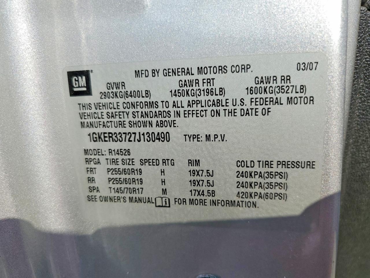 2007 GMC ACADIA SLT-2 photo 13