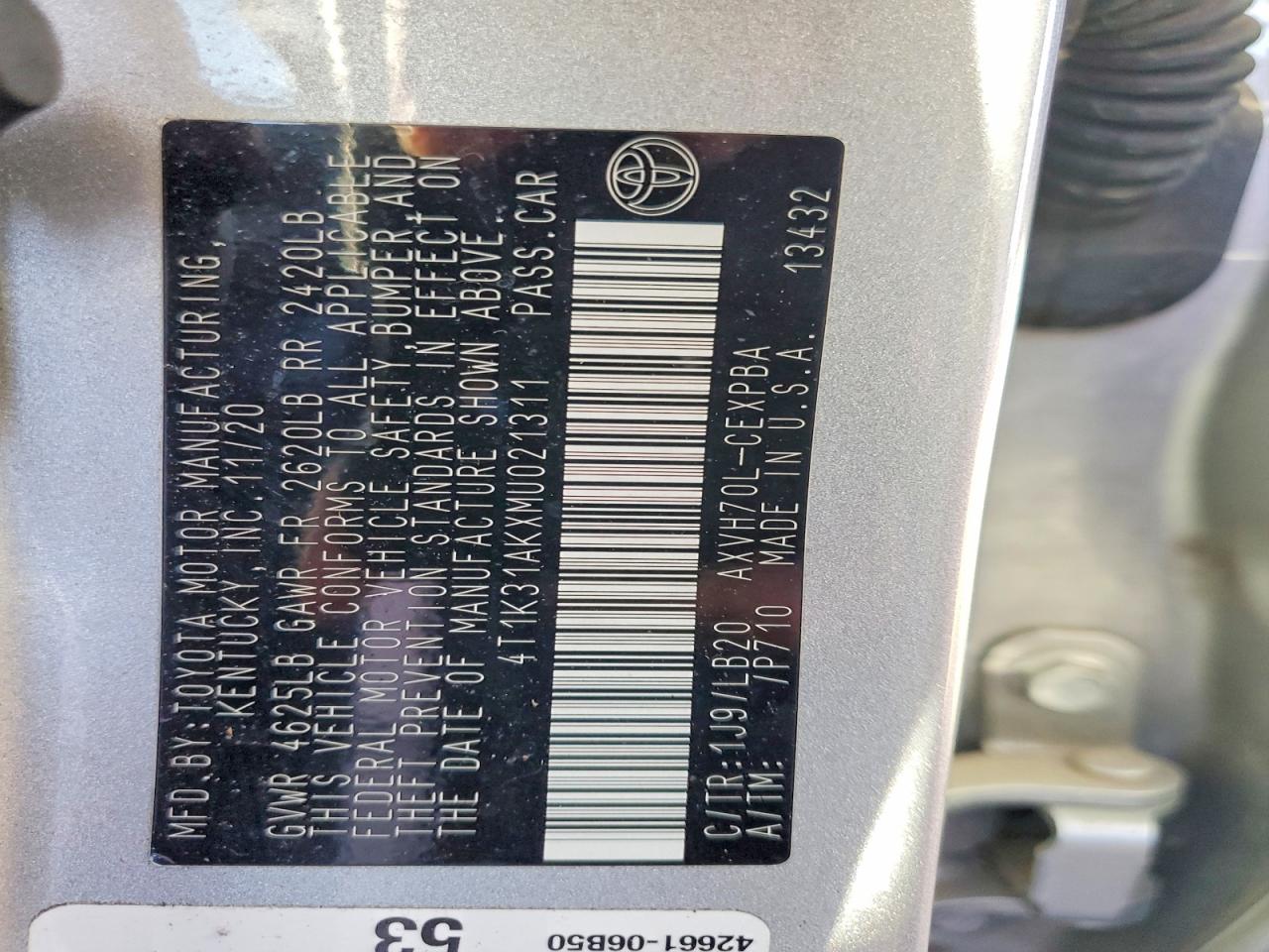 2021 TOYOTA CAMRY XSE photo 12