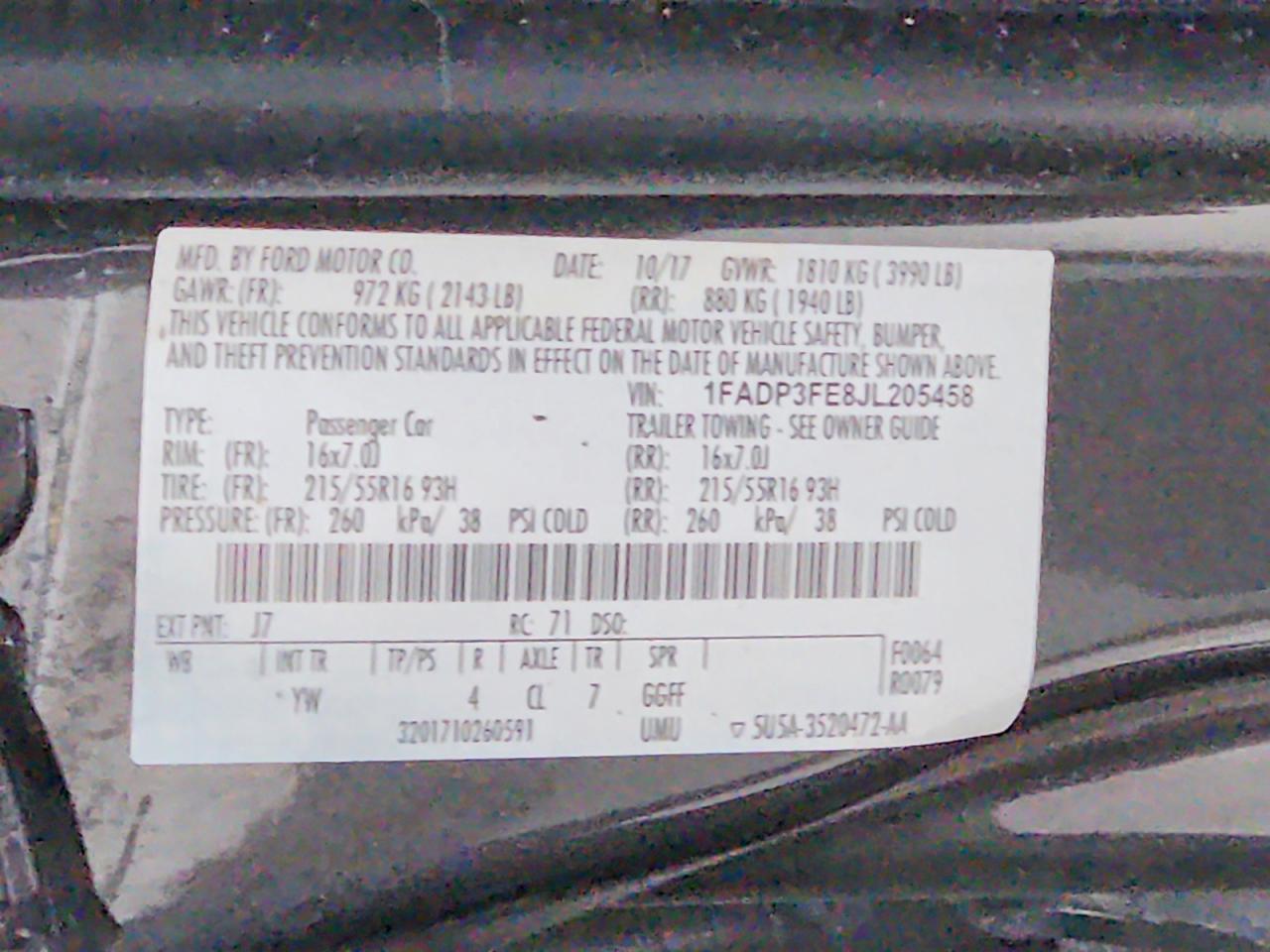 2018 FORD FOCUS SE photo 12