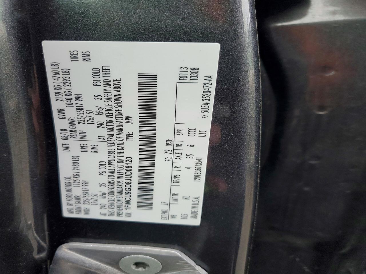 2018 FORD ESCAPE SE photo 14