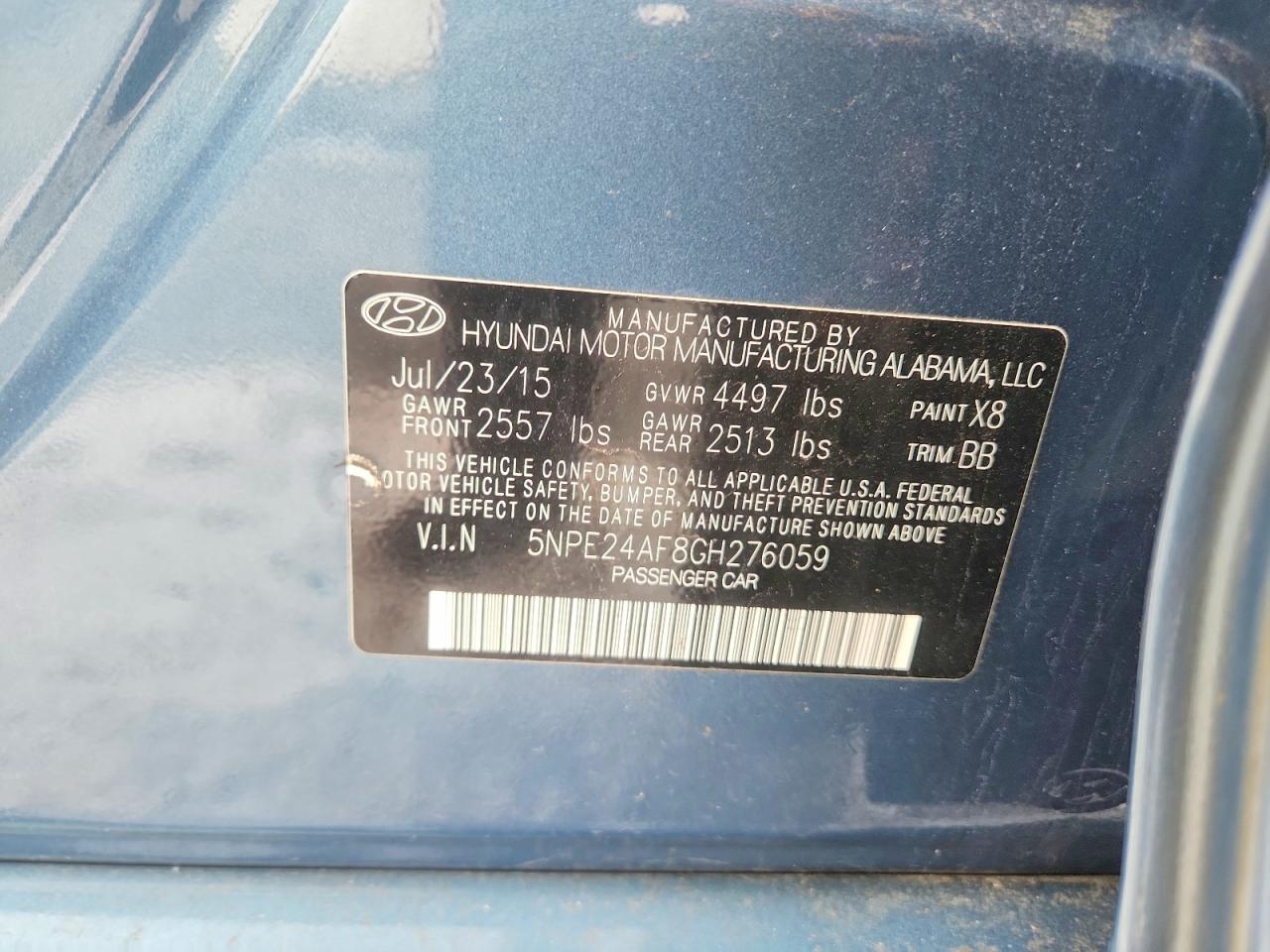 2016 HYUNDAI SONATA SE photo 12