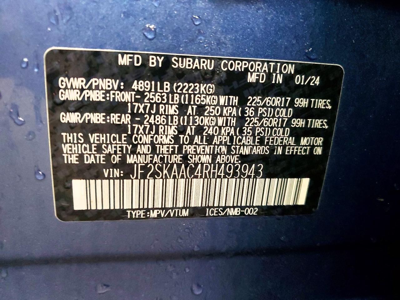 2024 SUBARU FORESTER photo 13