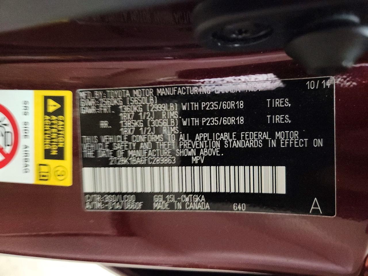 2015 LEXUS RX 350 BASE photo 13