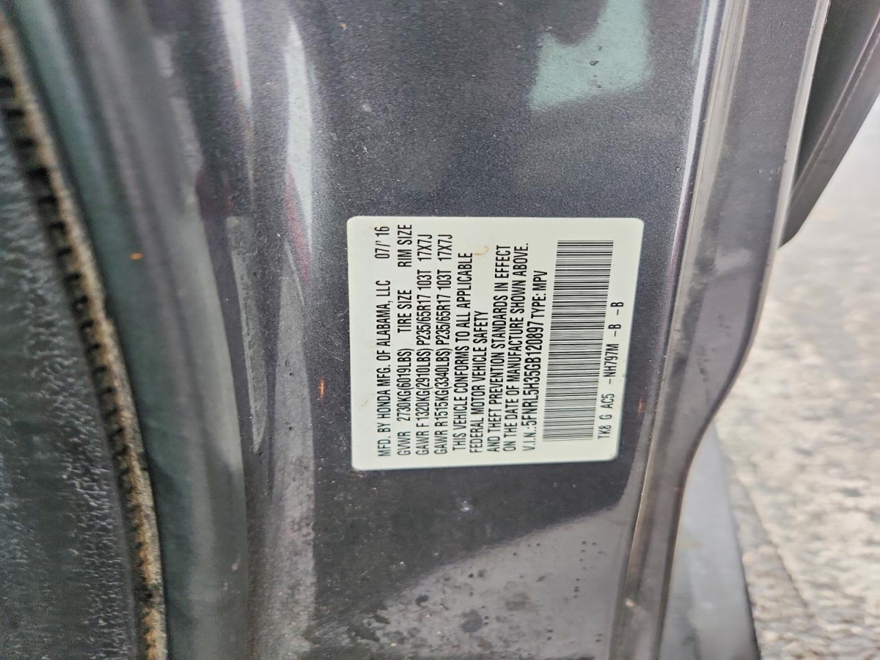 2016 HONDA ODYSSEY SE photo 14