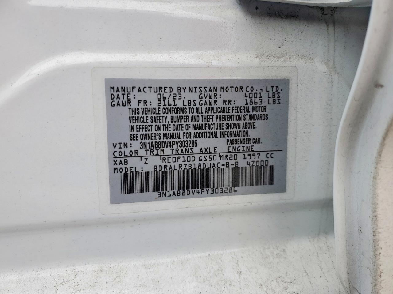 2023 NISSAN SENTRA SR photo 12
