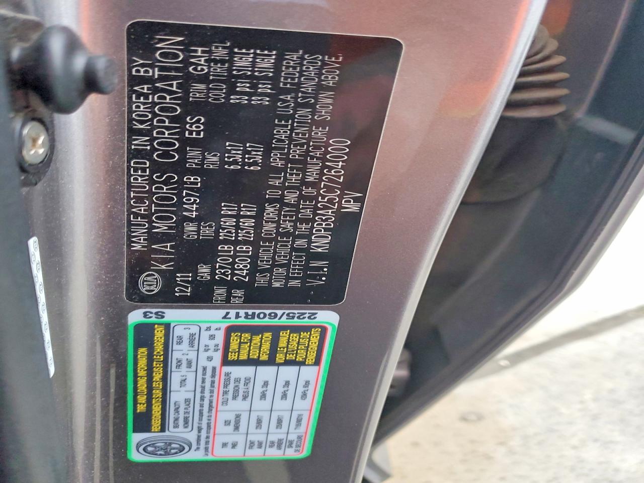 2012 KIA SPORTAGE BASE photo 12