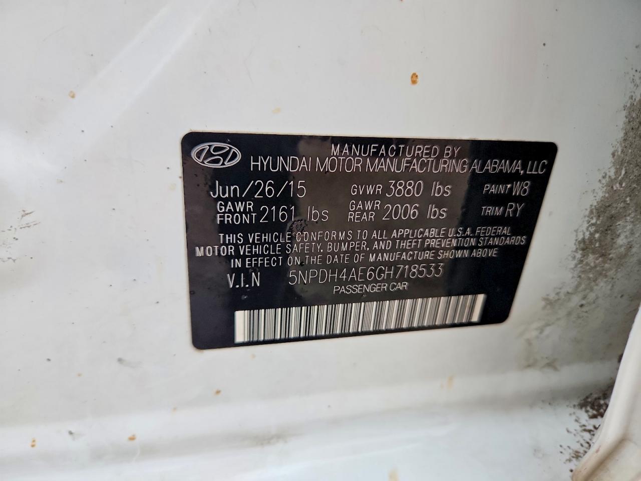 2016 HYUNDAI ELANTRA SE photo 13