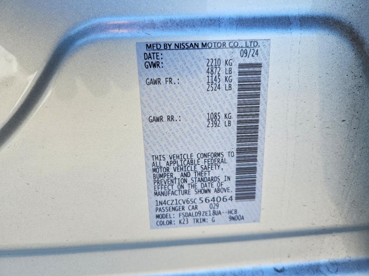 2025 NISSAN LEAF SV PLUS photo 14