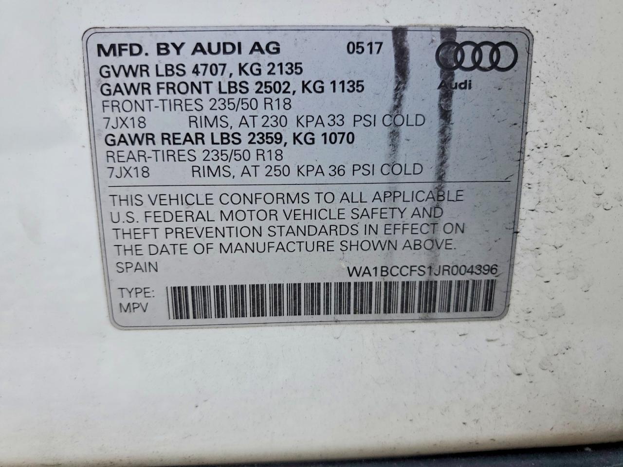 2018 AUDI Q3 PREMIUM photo 12