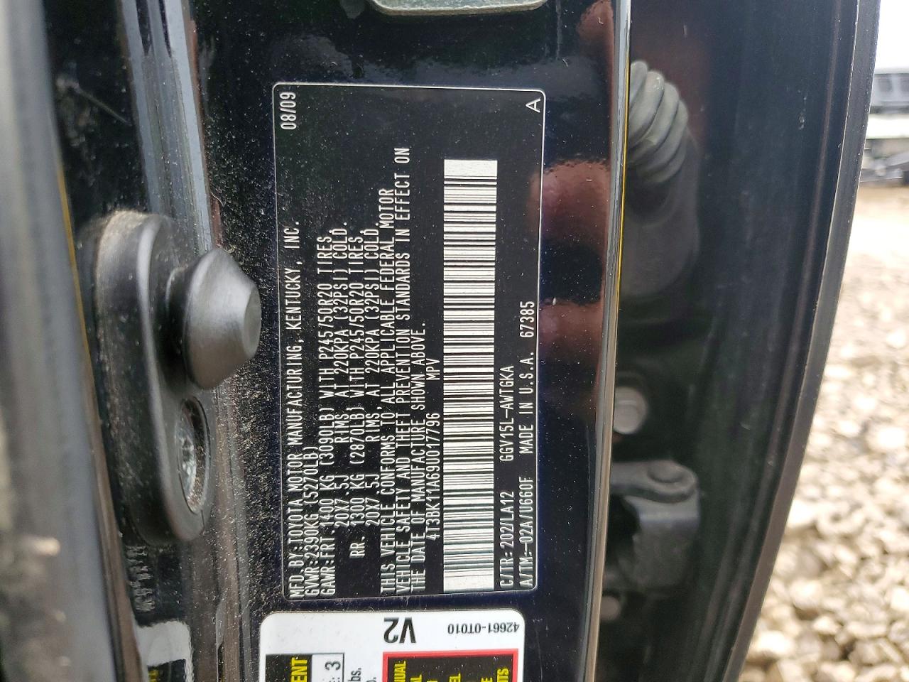 2009 TOYOTA VENZA photo 12
