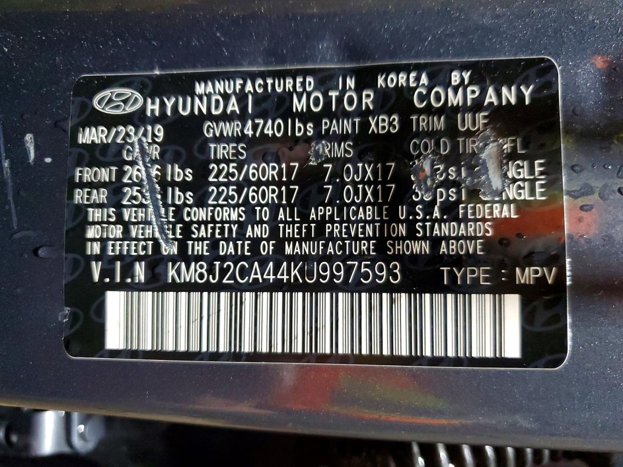2019 HYUNDAI TUCSON SE photo 14