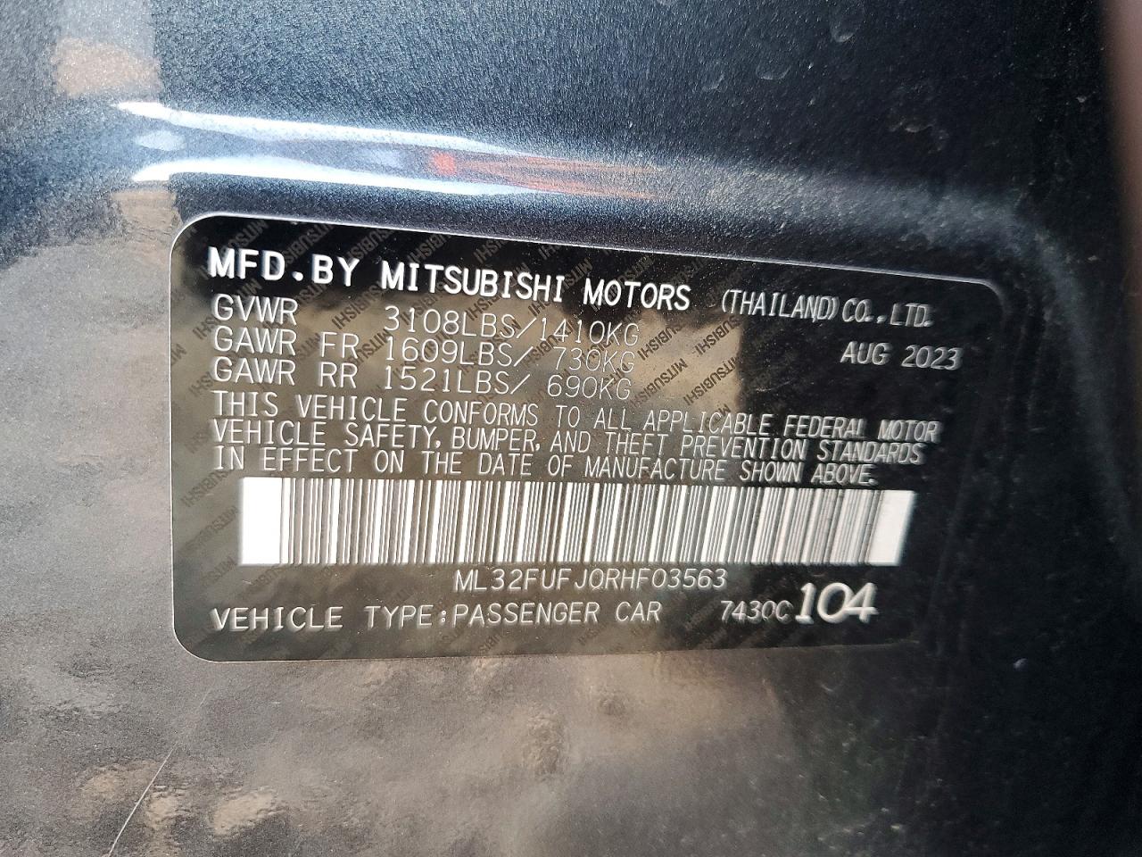 2024 MITSUBISHI MIRAGE G4 ES photo 12