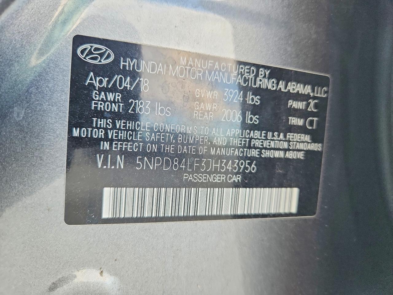 2018 HYUNDAI ELANTRA SEL photo 12