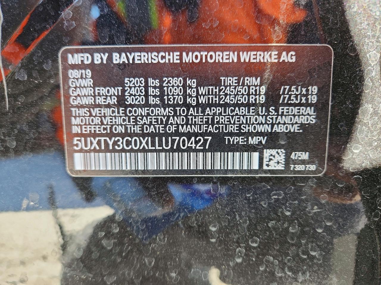 2020 BMW X3 SDRIVE30I photo 13