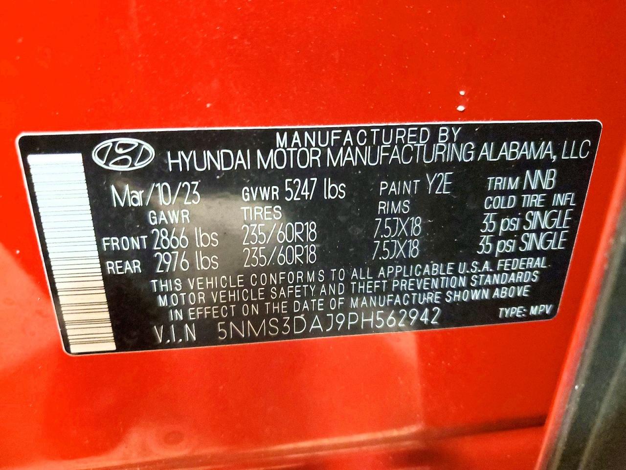 2023 HYUNDAI SANTA FE SEL PREMIUM photo 13