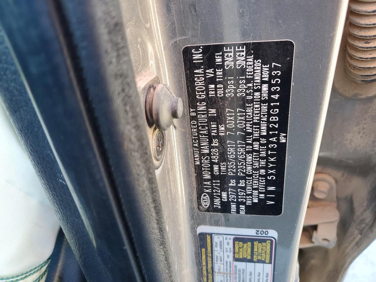 2011 KIA SORENTO BASE photo 25