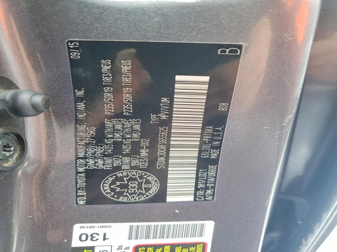 2015 TOYOTA SIENNA SPORT photo 13