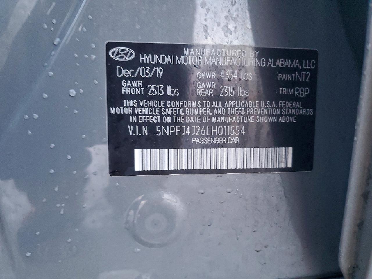 2020 HYUNDAI SONATA SEL PLUS photo 12