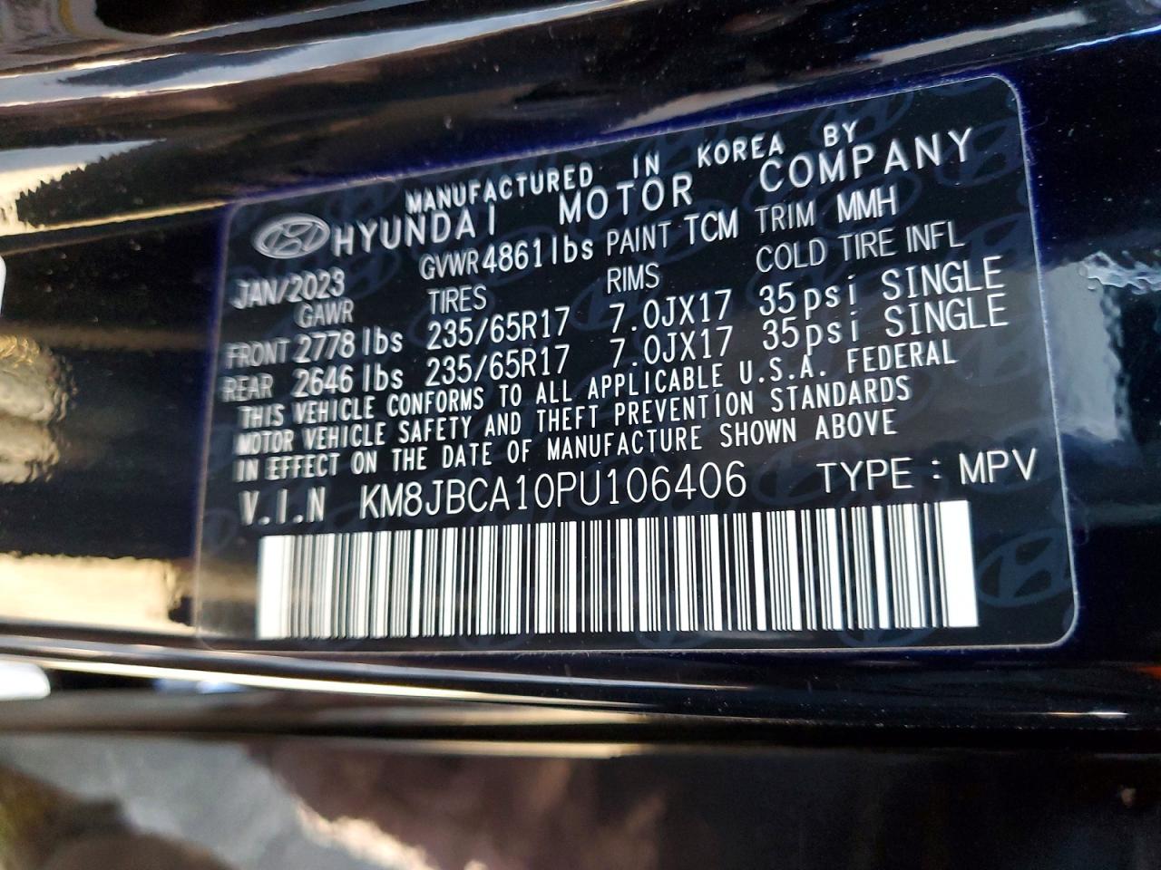 2023 HYUNDAI TUCSON BLUE photo 14