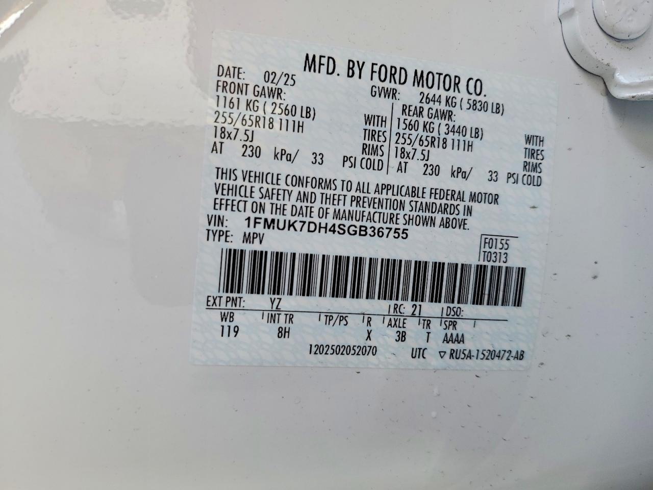 2025 FORD EXPLORER ACTIVE photo 14