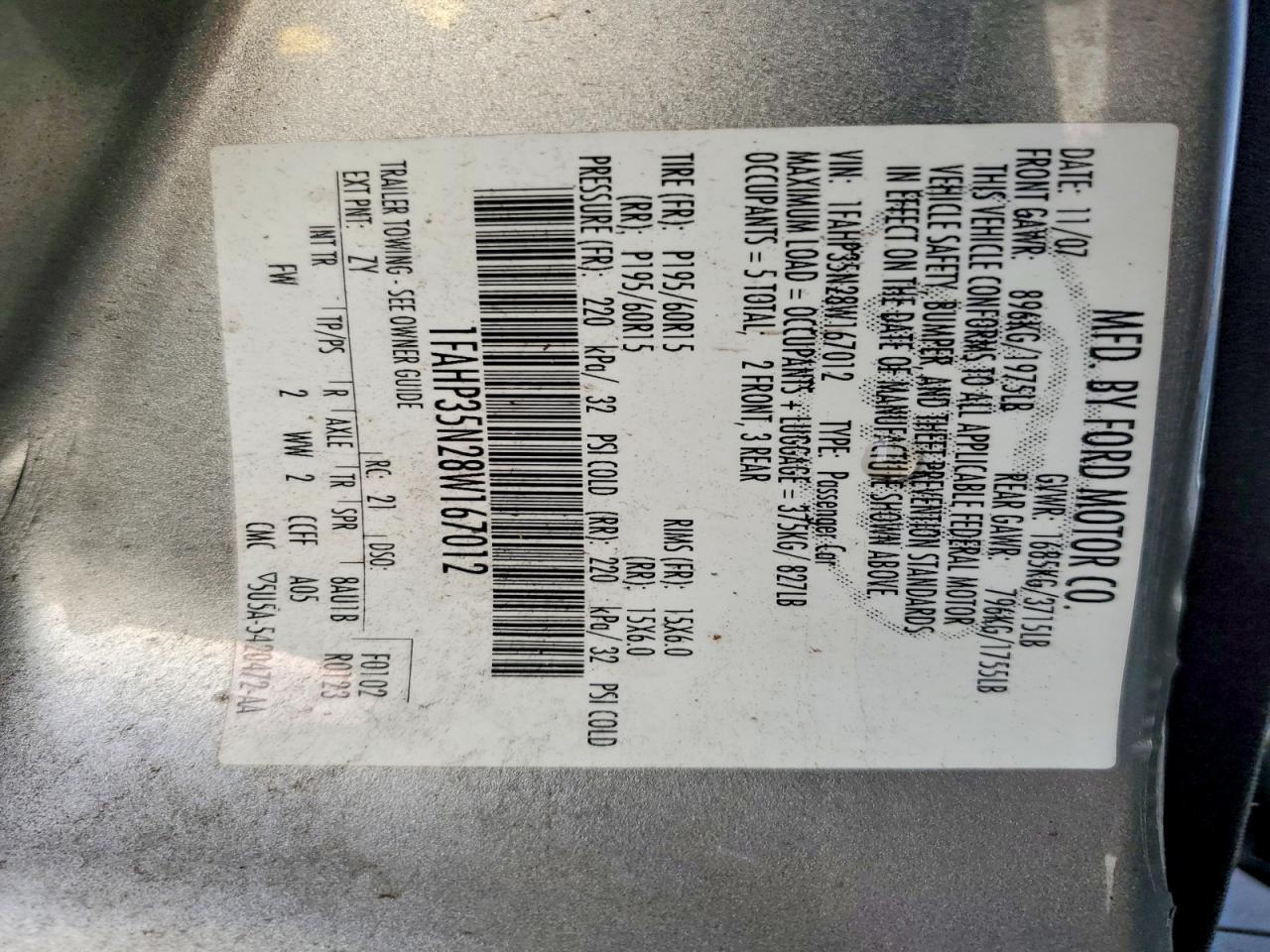 2008 FORD FOCUS SE photo 12