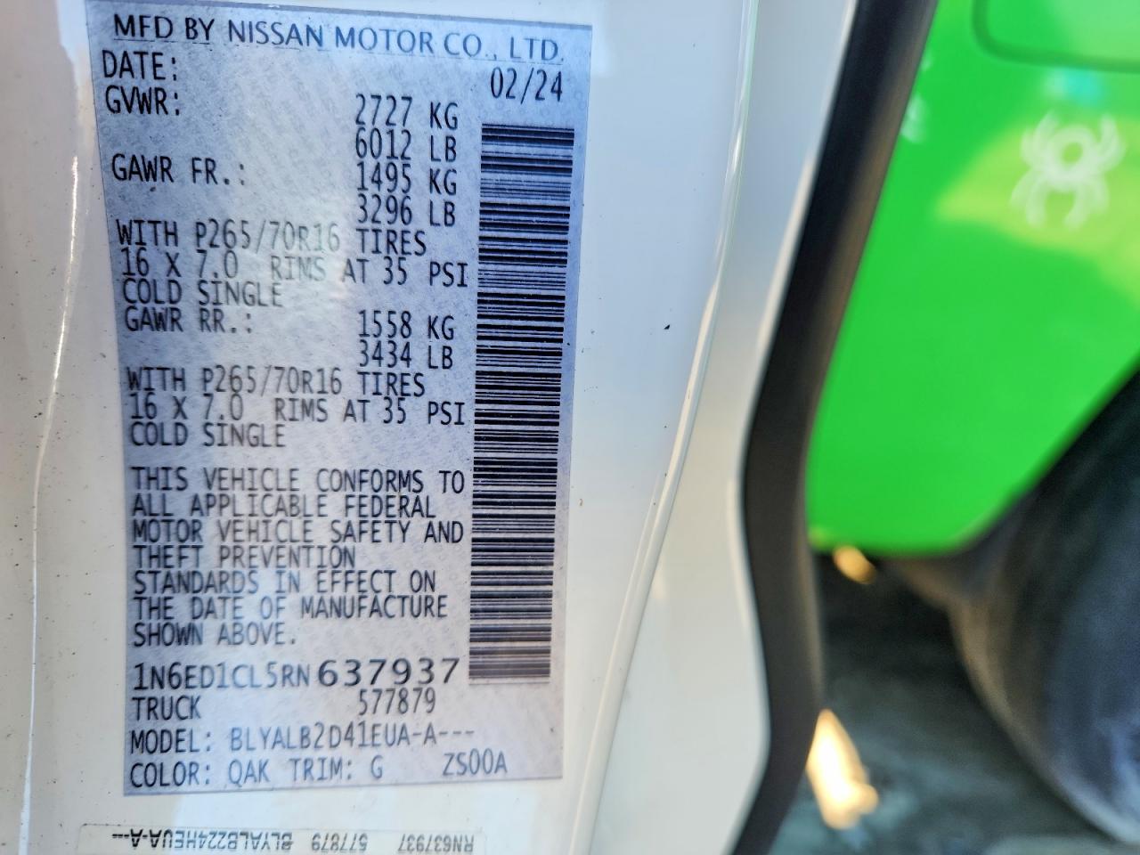 2024 NISSAN FRONTIER S photo 12